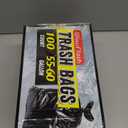100 Count 55-60 Gallon Trash Bags, Sturdy & Tear-Resistant Commercial Can Liners 55 Gallon, Large Garbage Bags, Large Black Trash Bags for Commercial, Lawn and Leaf Bags