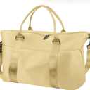 Travel Duffle Bag, Weekender Travel Bag Men Small Gym Bag for Women, Hospital Bag for Labor and Delivery, Overnight Bag Luggage Bag with Trolley Sleeve, Airplane Travel Essentials for Flying(Yellow) 27x55x18 cm/10.63x21.65x7.09 