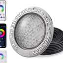 LUMORA 50W LED Pool Light for 10" Wet Niche - 120VAC, 100ft Cord, Smart Control (App/Remote/Wall Panel), Dimmable RGB Color-Changing Underwater Light (10 inch 100ft)