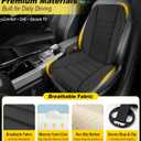 Kingphenix 5-Piece Memory Foam Car Seat Cushion Set with Full Back Support Pillow, Comfort for Long Drives & Road Trips, Universal Automotive Comfort for Most Car, Van, Truck, SUV, Black