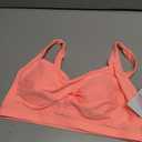 Women's Twist Front Bikini Top Large Bust Sporty Padded Swimsuit Bathing Suit Tops Only (Pink, L)