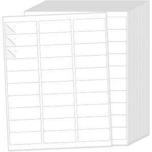 THEBLUETOUCH 1" x 2-5/8" Matte White Printable Labels, 1500 Labels Stickers for Laser/Inkjet Printing - Blank Address Mailing Label - 50 Sheets, 30 Stickers per Sheet