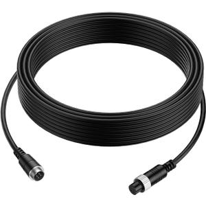 EKYLIN 16FT 5M Car Video Extension Cable 4-Pin Aviation Waterproof Shockproof for CCTV Rearview Camera Truck Trailer Camper Bus Motorhome Vehicle Backup Monitor System