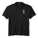 Cool Teddy Bear Graphic Streetwear Performance Polo Shirt, Extra Large, Black 