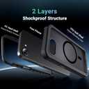 jaroco Magnetic for iPhone 17e Case& iPhone 16e Case, [Compatible with MagSafe][Military Grade Drop Protection][Heavy Duty Protection][Non-Slip][Shockproof] 2-Layer Bumper Phone Case 6.1''-Black