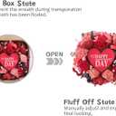 TEMPUS 18" inch red Valentine's Day Wreath Love Berry Wreath mesh Tube Yarn Ribbon Decoration Front Door Hanging Holiday Celebration Wall Decorations