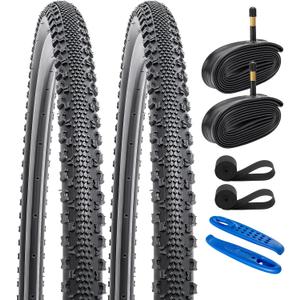 YUNSCM 2-PCS 700C Bike Tires 700x38C 40-622 Compatible with Gravel Bike Tires 700x36C 700 x 38C 700x40C Bicycle Tires (Y-1005)