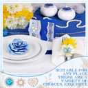 Giegxin 48 Pcs Rhinestone Buttons for Crafts Faux Pearl Embellishments Button Butterfly Flower Vintage Brooch for Wedding Decorations Jewelry Making DIY Clothes Bags Shoes Supplies(Blue)
