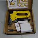 Upholstery Staple Gun Heavy Duty, YEAHOME 4-in-1 Stapler Gun with 4000 Staples, Manual Brad Nailer Power Adjustment Stapler Gun for Wood, Crafts, Carpentry, Decoration DIY