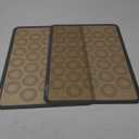 Amazon Basics Silicone Baking Mat for Macarons, Non-Stick, Food Safe, 16.5" x 11.6", Beige/Gray, Pack of 2