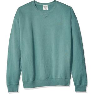 Hanes Originals Fleece, Garment Dyed Pullover, Crewneck Sweatshirts for Men (Green, S)