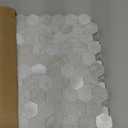 MOFIT Hexagon Peel and Stick Backsplash Tiles Kitchen,Self-Adhesive Metal and Marble Honeycomb Peel and Stick Wall Tiles Sticker Mosaic Heat Resistant(Cement Grey,10sheets)