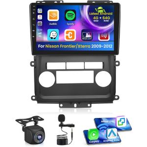 Inefala 4G 64G Radio for Nissan Frontier Xterra 2009-2012 CarPlay Car Stereo Android 15 IPS 9" Touchscreen Android Auto Backup Camera Bluetooth 5.0 GPS EQ 13UI