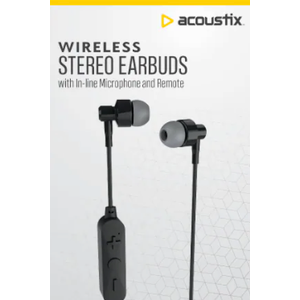 Acoustix Wireless Stereo Earbuds - Black
