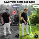 Weed Eater Handle, 2IN1 Arm Back Saver String Trimmer Weeding Handle Extension with Wheels, Universal Weedeater Grip Tool for Lawn Care, Edge Weeder Trimming Attachments