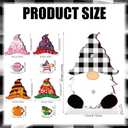 Blulu 34 Pcs Interchangeable Wooden Gnome Decor Summer 4th of July Patriotic Gnomes Welcome Sign Holiday Seasonal Tiered Tray Decor with Magnet Pieces for Gifts Decorations (Stylish)