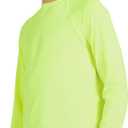Lands' End Boys' Swim UPF 50+ Long Sleeve Sun Tee Rash Guard Shirt (Large, Safety Yellow)