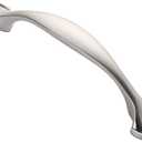 Alzassbg 10 Pack Oil Rubbed Brushed  Satin NIckel Drawer Pulls, 3 Inch(76mm) Hole Centers Arch Curved Cabinet Handles Pulls Kitchen Hardware for Cabinets AL3025ORB