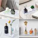Chivalral Acrylic Bathroom Counter Tray: Water-Resistant Kitchen and Bathroom Tray Countertop Decor,Perfect for Soap Dish,Vanity,Plant,Candle Decor,and Riser Organizer,Small