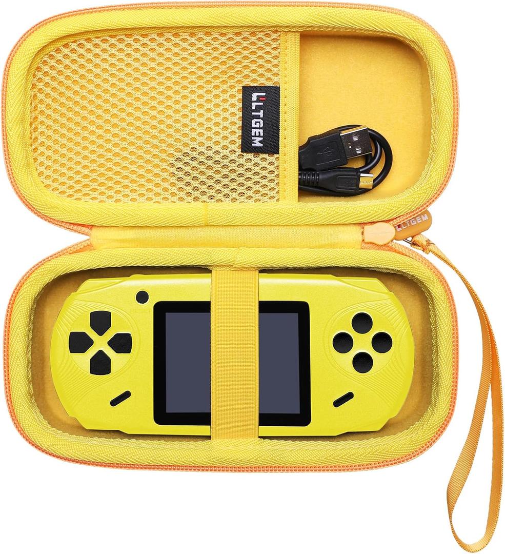 LTGEM Case Compatible with Beijue/TaddToy 16 Bit Handheld Games, Yellow(Case Only)