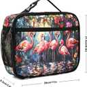 2 x Flamingos Insulated Lunch Box Reusable Lunch Bag Women Men Cooler Tote Bag For Kids Boys Girls Work Picnic School Office