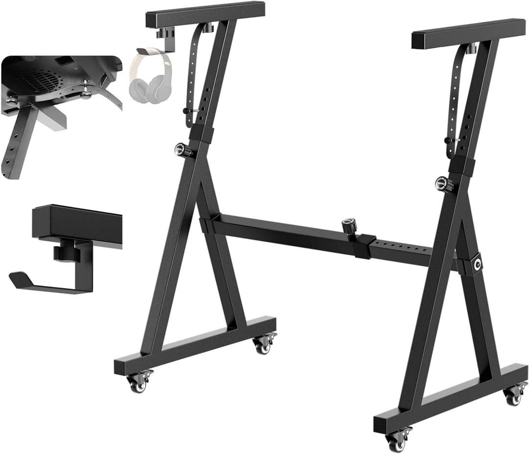 Z Style Keyboard Stand with Wheels for 54/61/76/88 Electric Pianos