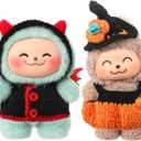 2 Sets Halloween Doll Clothes for 17 cm Doll Cute Pumpkin Demon Costume Outfit Set Fits 6.7 Inch Clothes Accessories for Halloween Holiday Daily Costume