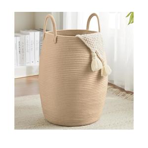 105L Extra Large Laundry Hamper Basket by Fiona's magic, Woven Tall Clothes Hamper for Storage Blanket, Toys and Dirty Cothes in Bedroom and Living Room Organizer, Jute Brown