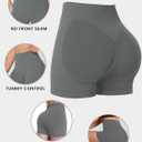Sunzel Women's Seamless Scrunch Butt Biker Shorts High Waisted Booty Lifting Workout Yoga Gym Shorts with Tummy Control (Black, XL)