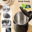 COMFEE' Stainless Steel Double Wall Electric Kettle 1.5L, Black