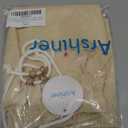 Arshiner Boys Cotton Linen Shorts Summer Beach Shorts Elastic Waist Drawstring Short with Pockets Size 6-18 Khaki
