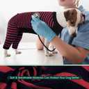 Kuoser Dog Recovery Suit for Back Legs,Soft Dog Surgery Suit with Dog Pants to Stop Licking,Dogs Recovery Sleeve Elbow Protector Pet Surgical Onesie for Abdominal Wounds Dogs Cone Alternative,Red M