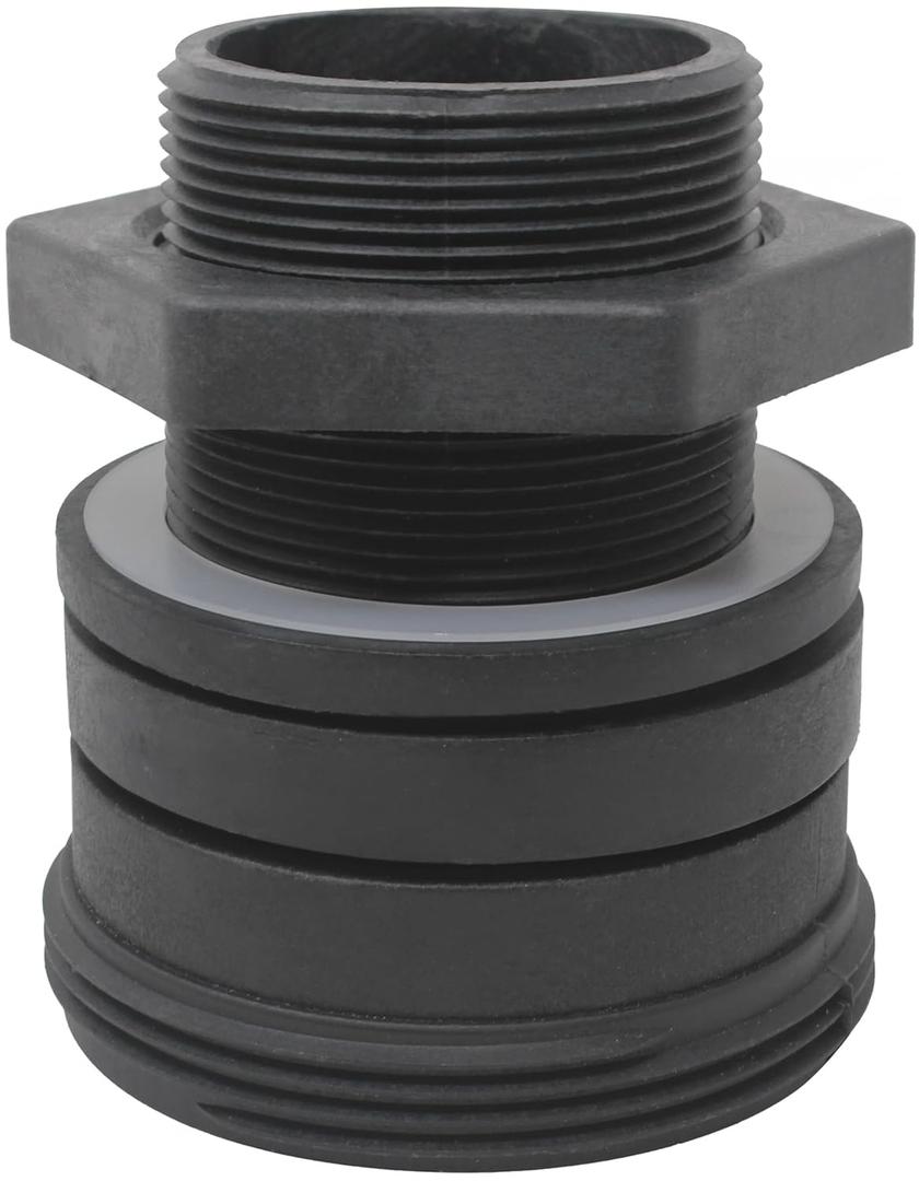Bulkhead Replacement Kit Compatible with Pentair 154714 Triton II Pool and Spa Sand Filter Black