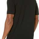Hugo Mens Ribbed Crew Neck Regular Fit Center Logo T-Shirt (Black, M)