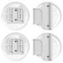 HAMOPY Auto-Lock Retractable Baby Gate Replacement Free-Punch Parts, Original Hardware Set (Including 2 x Latches + 2 x Brackets) Only Fit 55&71 Auto-Lock Baby Gate(White)