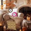 3 x Trendy Pink Leopard Lucky 8 Ball Pillow Covers 18x18, Cheetah Leopard Print Room Decor, Funky Girly Cheetah Print Decorative Throw Pillow Covers for Girls Bedroom Dorm Home, Set of 2 (Colour 01)