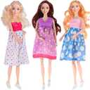 dollbie 3-Pack 11.5 inch Pregnant Dolls - Fashion Dolls with Interchangeable Pregnant and Normal Bellies - Includes 3 Dolls, 3 Dresses, 3 Babies