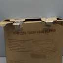 Vinyl Record Player Turntable with Built-in Bluetooth Receiver & 2 Stereo Speakers, 3 Speed 3 Size Portable Retro Record Player for Entertainment and Home Decoration (Brown)