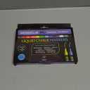 Liquid chalk markers 12 neon erasable Whiteboards, glass boards, chalkboards, windows, mirrors, car windshields, auto, glass. Odorless, non-toxic. Wet or dry erase. Thick and thin tip