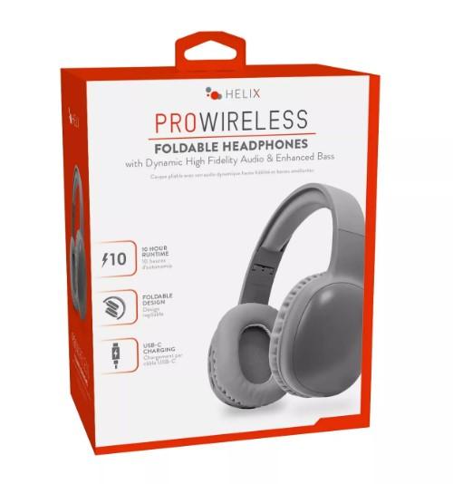 HELIX Pro Wireless Foldable Headphones Grey