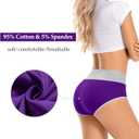 Cotton Underwear High Waisted Womens Full Coverage Ladies Comfy Panties (Regular & Plus Size) (XXL)