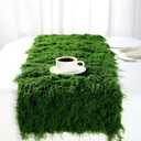 Fake Moss Table Runner for Crafts, Natural Decorative for Plants Indoor with Base Fabric, Moss Blanket, Moss Carpet, Moss Mat 19.6878.74 inch Artificial Moss Mat for Wedding, Floral DIY