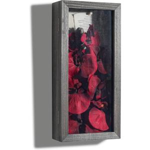 Freezing point Shadow Box Frame 7x15 Shadow Box Display Case Cabinet Picture Frame with Linen Back Memorabilia Awards Medals Bouquet Photos Badge Wedding Memory Box for Keepsakes Large Long Brown