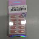 BTArtbox Press On Nails Almond - Soft Gel Press on Nails Pink Chrome Nails, Light Weight & Fit Perfectly, Natural Fake Nail with Nail Glue, Medium Glue On Nails in 15 Sizes - 30 Nail Kit, Lotus Glazed