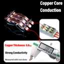 80 Pcs Wire Connectors 3 Conductor Compact Splicing, 3 Circuit Inline Splices, 28-12 AWG,NineLeaf Compact Connectors Wire Connectors,3 in and Out Push Wire Conductor