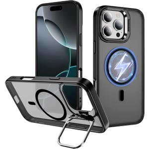 ADDIT Case for iPhone 16 Pro Phone Case iPhone 16 Pro Magnetic Case Fits MagSafe Military-Grade 10FT Drop Resistant Matte Skin Feeling Back Cover Case Fit for iPhone 16 Pro (Black)