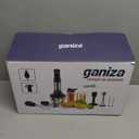 Ganiza Immersion Blender, Max 1200W Heavy Duty Hand Blender with Time Display & Variable Speed Trigger, 9-in-1 Electric Handheld Mixer with Chopper Whisk Frother Beaker Ideal for Soup Puree Smoothies