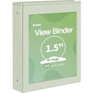 SUNEE 3 Ring Binder 1.5 Inch 1 Pack, Clear View Binder Three Ring PVC-Free (Fit 8.5x11 Inches) for School or Office Supplies, Green SUNEE 3 Ring Binder 1.5 Inch 1 Pack, Clear View Binder Three Ring PVC-Free (Fit 8.5x11 Inches) for School or Office Supplies, Green