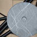 HzTinT Coat Rack with Natural Marble Base, Metal Freestanding Coat Rack with 8 Hooks, 3 Adjustable Size Sturdy Coat Tree for Bags, Coats, and Hats for Entryway, Hallway, Bedroom, Office, Black