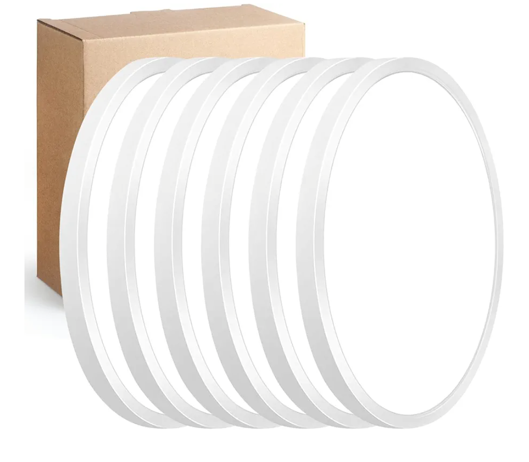 Dimmable 15.8 Inch LED Flush Mount Ceiling Light, 32W, 3480LM, 2700K/3000K/4000K/5000K/6000K CCT Selectable,LED Round Flat Panel Light Dimmable from 5% to 100% for Bedroom,Kitchen,Hallway, White 6PK